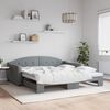 vidaXL Daybed with Trundle without Mattress Dark Grey 100x190 cm