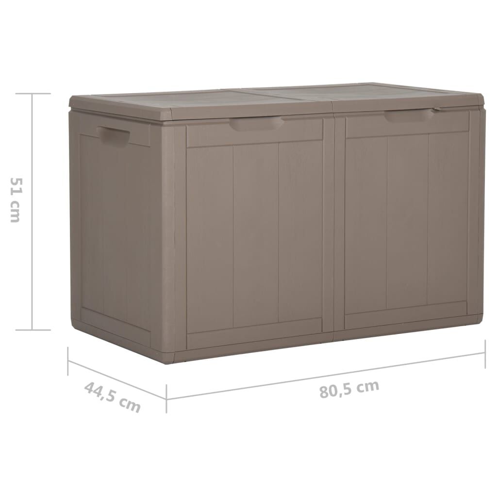 vidaXL Garden Storage Box 180L Brown PP Rattan