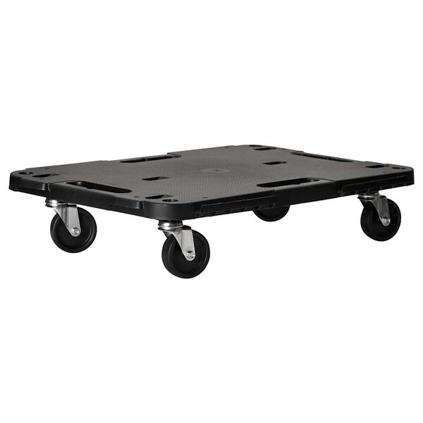 vidaXL Transport Trolleys 5 pcs Black 58x38x12 cm Polypropylene