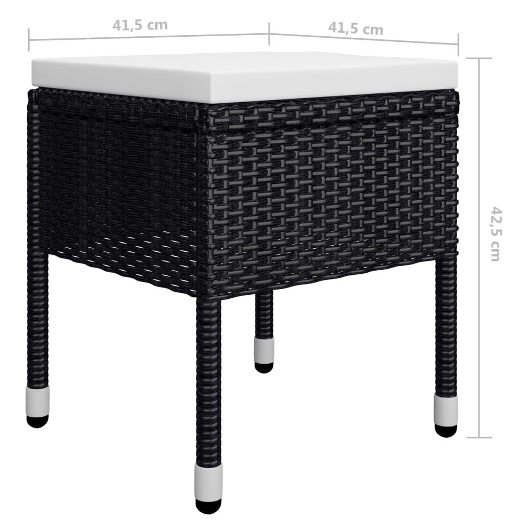 vidaXL 11 Piece Garden Dining Set Black