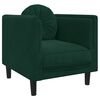 vidaXL Sofa Chair with Cushion Dark Green Velvet