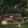 vidaXL 5 Piece Garden Lounge Set with Cushion Solid Acacia Wood