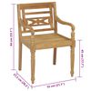 vidaXL Batavia Chairs with Cushions 4 pcs Solid Teak Wood