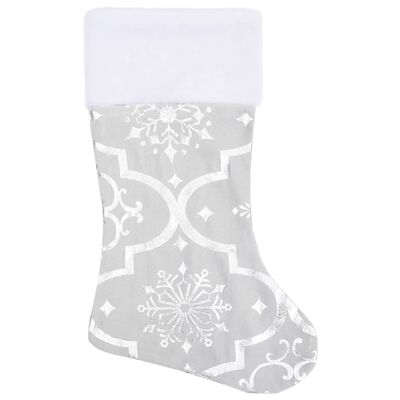 vidaXL Luxury Christmas Tree Skirt with Sock White 150 cm Fabric