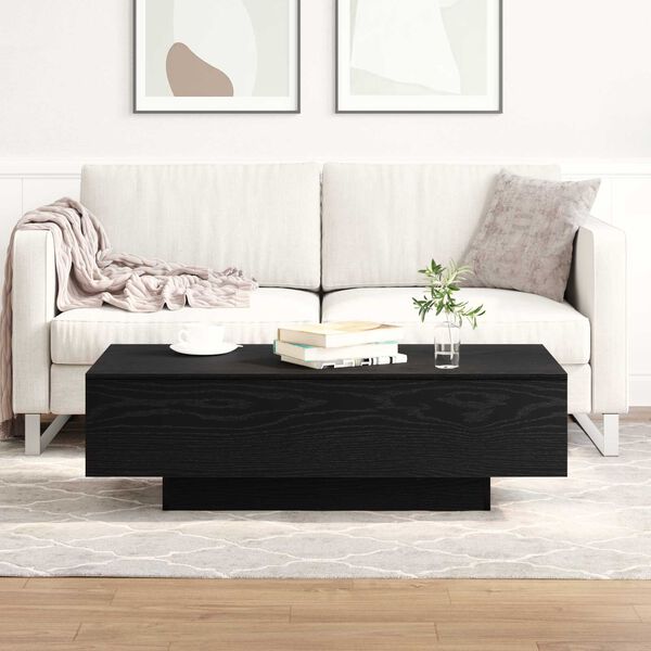 vidaXL Coffee Table Black Oak 100 x 49.5 x 31 cm Engineered Wood
