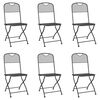 vidaXL 7 Piece Garden Dining Set Anthracite Metal Mesh