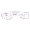vidaXL 4 Piece Sofa Set with Pillows Black Faux Leather