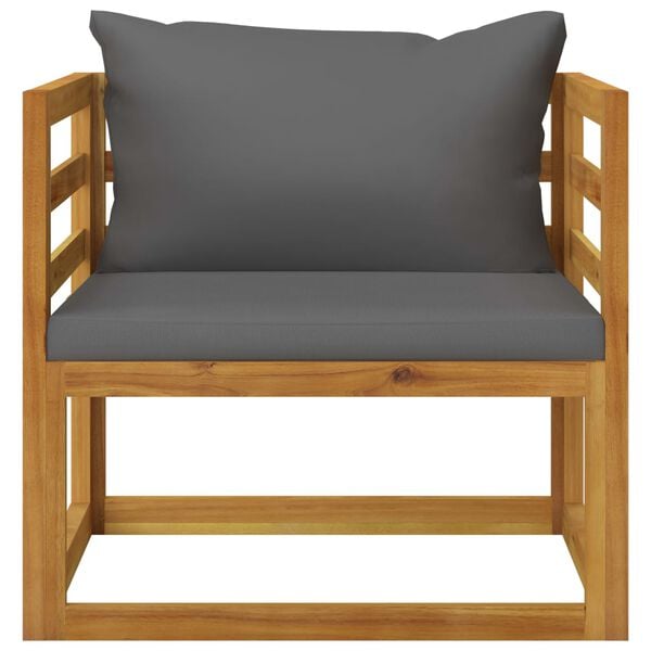 vidaXL 12 Piece Garden Lounge Set with Cushion Solid Acacia Wood