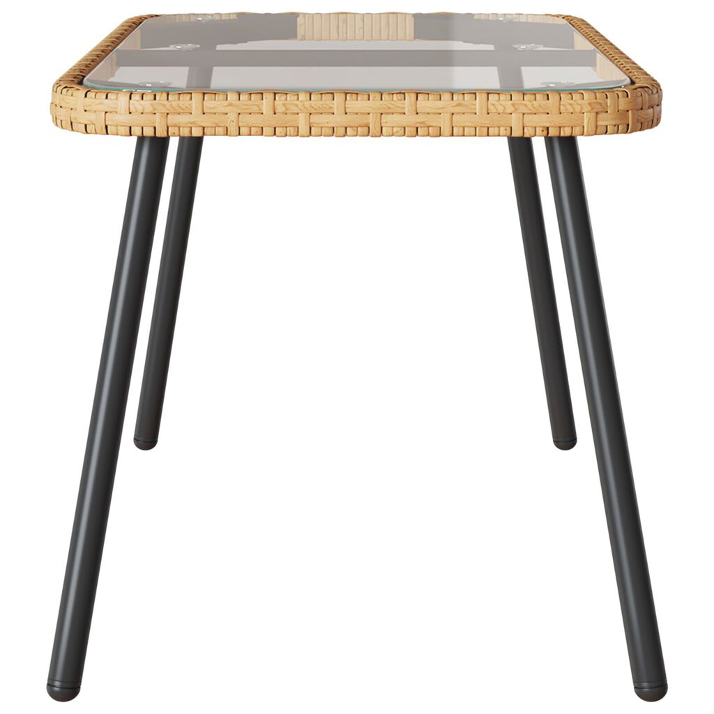 vidaXL Coffee Table Natural 90x45x42 cm Poly Rattan