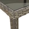 vidaXL 5 Piece Garden Dining Set with Cushions Grey Poly Rattan