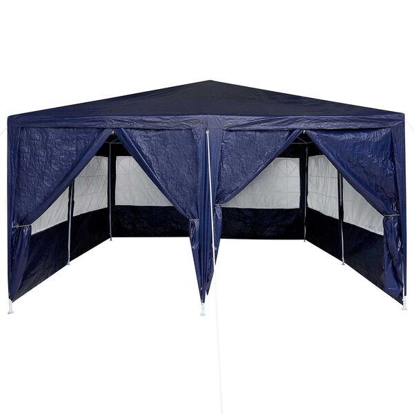 vidaXL Party Tent with 8 Sidewalls Blue 4x4 m PE