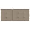 vidaXL Garden Highback Chair Cushions 4 pcs Taupe 120x50x3 cm Fabric