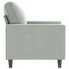 vidaXL Sofa Chair Light Grey 60 cm Velvet
