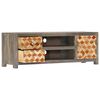 vidaXL TV Cabinet Grey 120x30x40 cm Solid Mango Wood