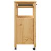 vidaXL Kitchen Trolley MONZA 84x40x90 cm Solid Wood Pine