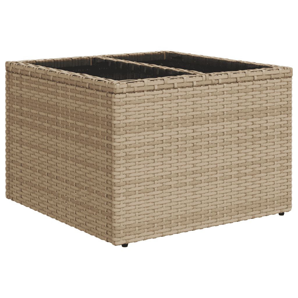 vidaXL 8 Piece Garden Sofa Set with Cushions Beige Poly Rattan