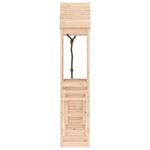 vidaXL Playhouse with Climbing Wall Solid Wood Pine