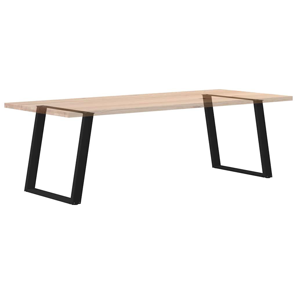 vidaXL Dining Table Legs U-Shaped 2 pcs Black 70x(72-73) cm Steel