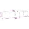 vidaXL Garden Raised Bed Galvanised Steel 224x80x36 cm Grey
