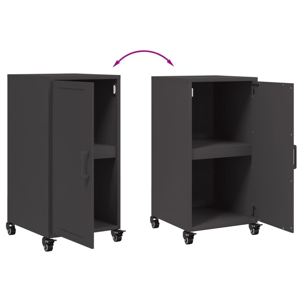 vidaXL Sideboard Black 36x39x72 cm Steel
