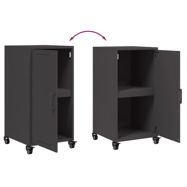 vidaXL Sideboard Black 36x39x72 cm Steel