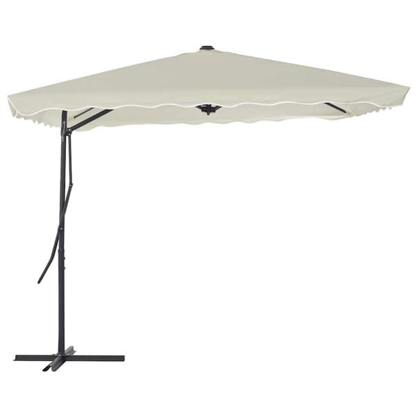 vidaXL Garden Parasol with Steel Pole 250x250 cm Sand