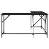 vidaXL Desk Black 149x149x75 cm Engineered Wood