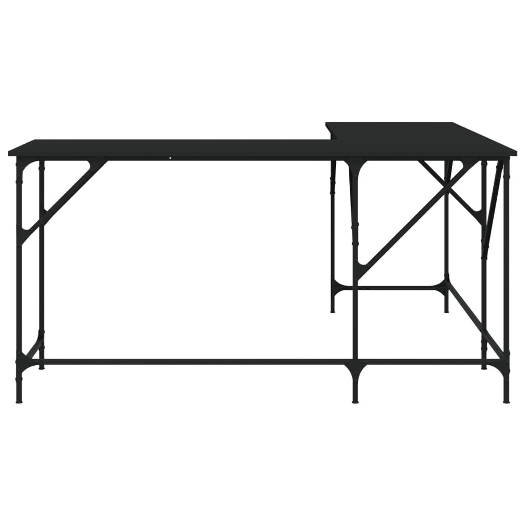 vidaXL Desk Black 149x149x75 cm Engineered Wood