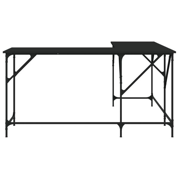 vidaXL Desk Black 149x149x75 cm Engineered Wood