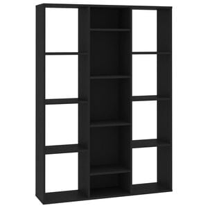 vidaXL Room Divider/Book Cabinet Black 100x24x140 cm Engineered Wood