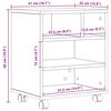 vidaXL Printer Stand Old wood 41 x 32 x 48 cm Engineered wood