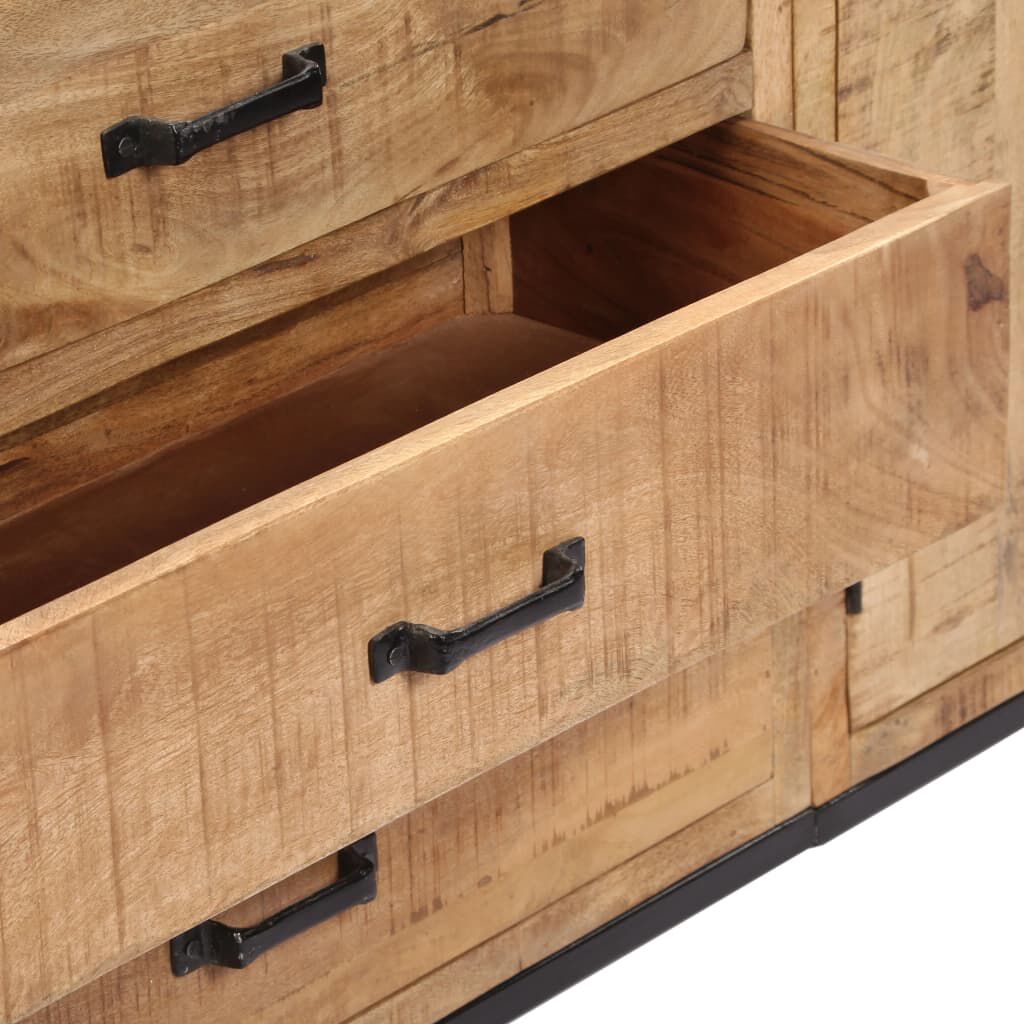 vidaXL Sideboard 140x35x75 cm Solid Mango Wood