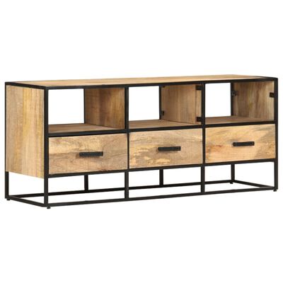 vidaXL TV Cabinet 110x30x45 cm Rough Mango Wood