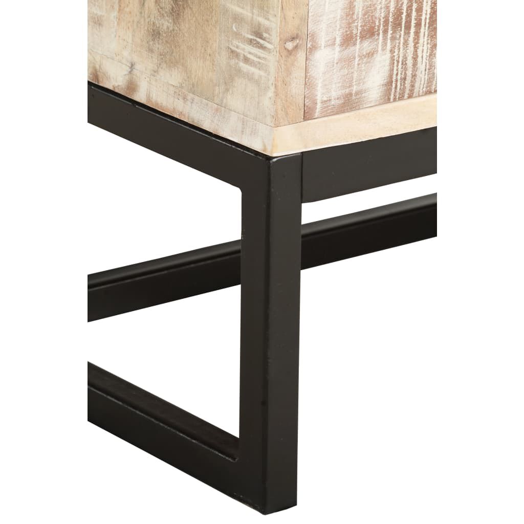 vidaXL Coffee Table White 117x50x30 cm Solid Acacia Wood