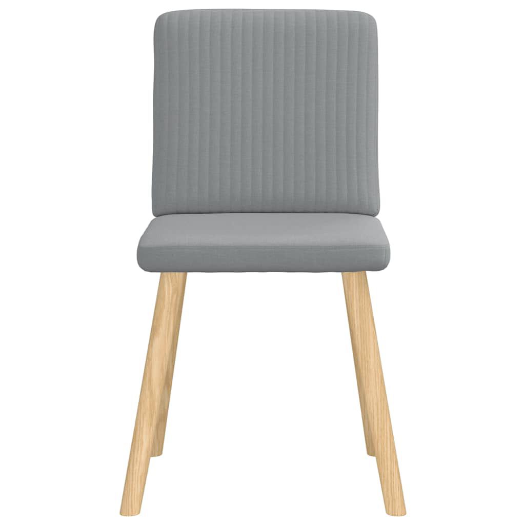vidaXL Dining Chairs 6 pcs Light Grey Fabric