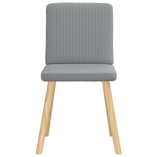 vidaXL Dining Chairs 6 pcs Light Grey Fabric