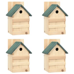 vidaXL Bird Houses 4 pcs 23x19x33 cm Firwood