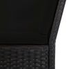 vidaXL 6 Piece Garden Lounge Set with Cushions Poly Rattan Black
