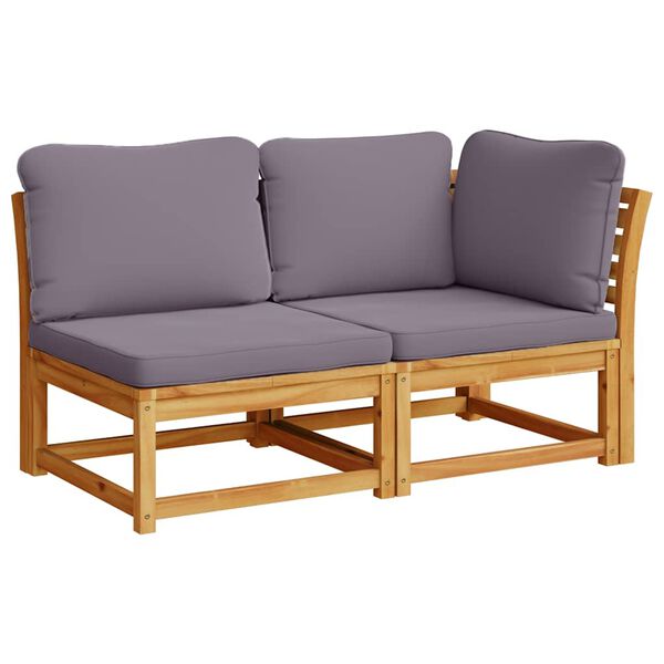 vidaXL 6 Piece Garden Lounge Set with Cushions Solid Wood Acacia