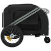vidaXL Pet Bike Trailer Grey and Black Oxford Fabric and Iron