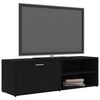 vidaXL TV Cabinet Black 120x34x37 cm Engineered Wood