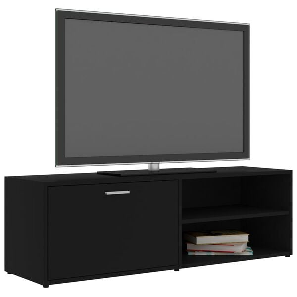 vidaXL TV Cabinet Black 120x34x37 cm Engineered Wood