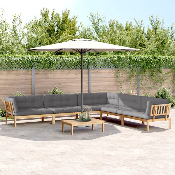 vidaXL 6 Piece Garden Pallet Sofa Set with Cushions Solid Wood Acacia