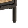 vidaXL Shoe Cabinet 60x35x53 cm Solid Rough Wood Mango