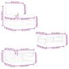 vidaXL 3 Piece Garden Lounge Set with Cream White Cushions Bamboo