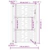 vidaXL Garden Gate 100x150 cm Corten Steel Square Design