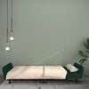 vidaXL 2-Seater Sofa Bed Dark Green Velvet