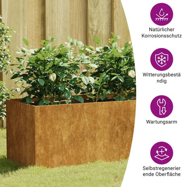 vidaXL Garden Raised Bed 200x40x40 cm Corten Steel