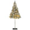 vidaXL Artificial Christmas Tree 150 LEDs&Ball Set&Flocked Snow 150 cm