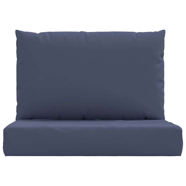 vidaXL Pallet Cushions 2 pcs Navy Blue Fabric